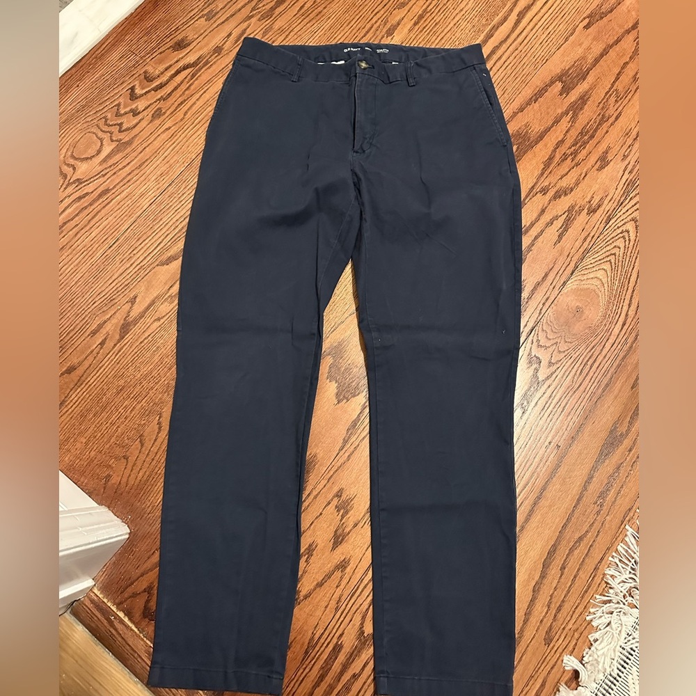 Old Navy Men's Navy Blue Chino Pants
